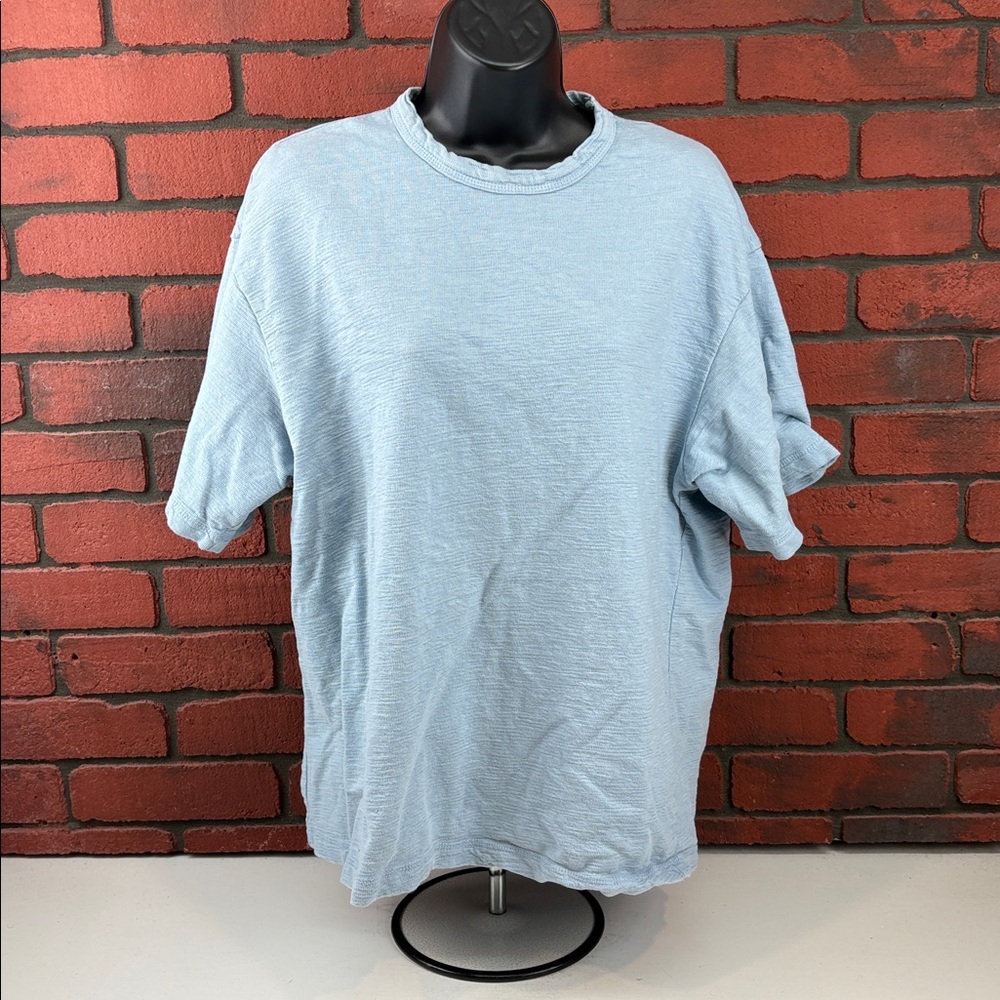 Pull & Bear Shirt Womans Medium Blue Short Sleeve